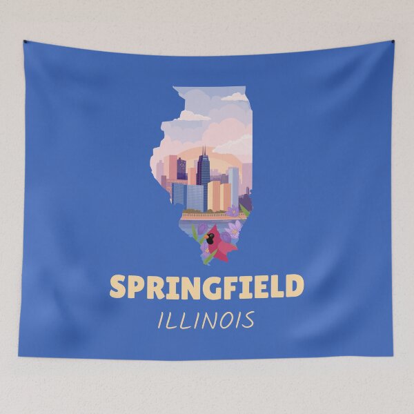 Item preview, Springfield Illinois Map designed and sold by Taumaturgo.