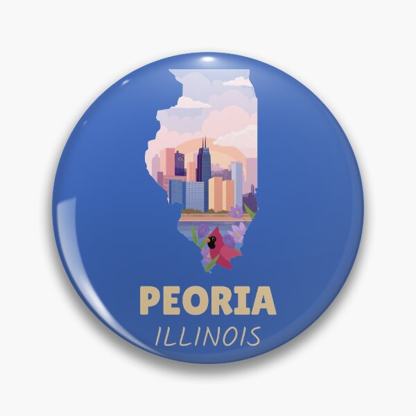 Item preview, Peoria Illinois Map designed and sold by Taumaturgo.