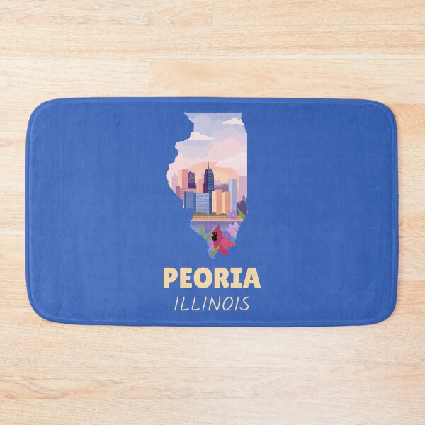 Item preview, Peoria Illinois Map designed and sold by Taumaturgo.