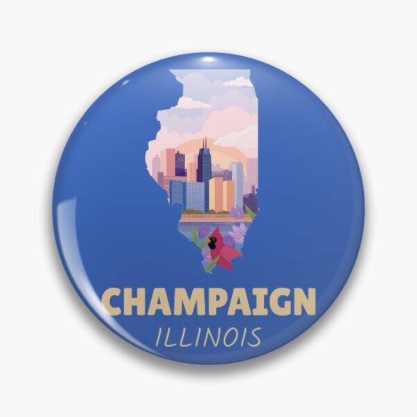 Item preview, Champaign Illinois Map designed and sold by Taumaturgo.