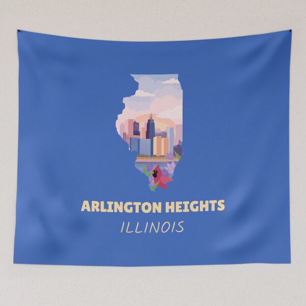 Aperçu de l'œuvre Carte d'Arlington Heights, Illinois créée et vendue par Taumaturgo.