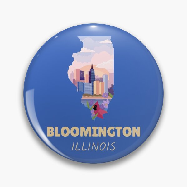 Artikelvorschau, Bloomington Illinois Karte entworfen und verkauft von Taumaturgo.
