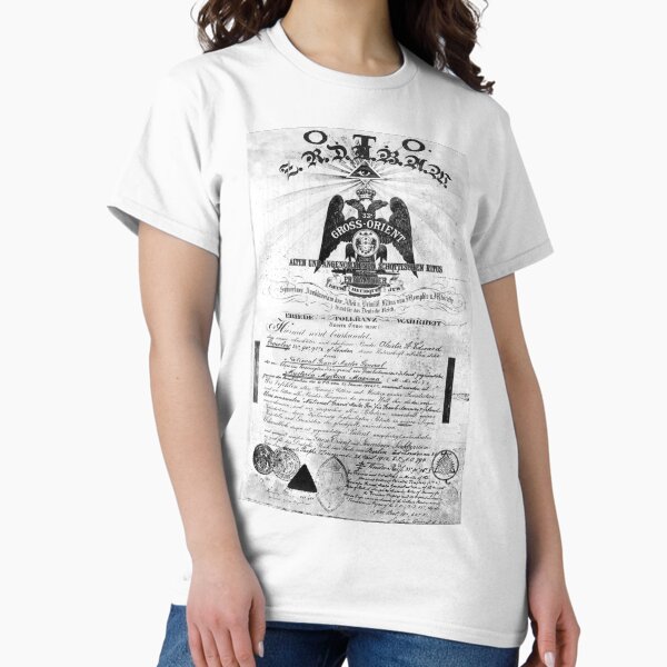 Vista previa del artículo con la obra «Certificado OTO de 33 grados de Aleister Crowley», diseñado y vendido por deepvoid.