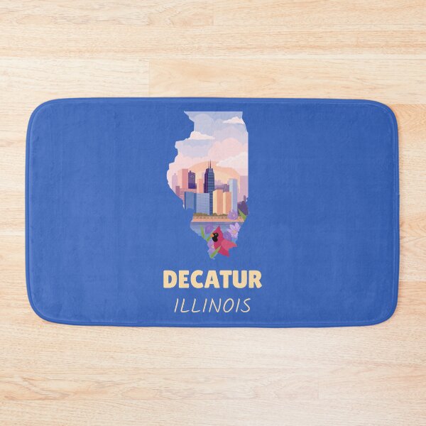 Item preview, Decatur Illinois Map designed and sold by Taumaturgo.