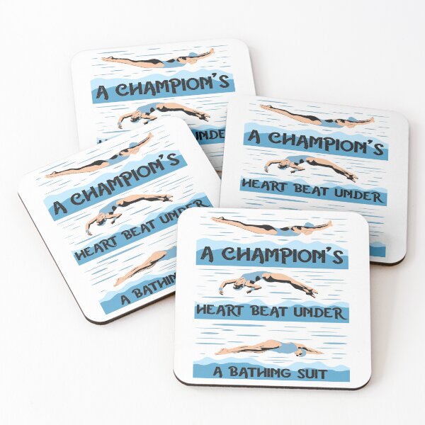 Item preview, Motivational Swimmer Quote :A Champion's Heart Beat  designed and sold by remonss.