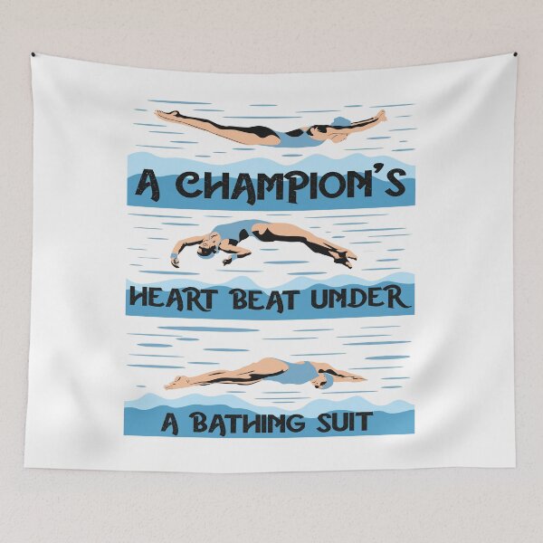 Item preview, Motivational Swimmer Quote :A Champion's Heart Beat  designed and sold by remonss.