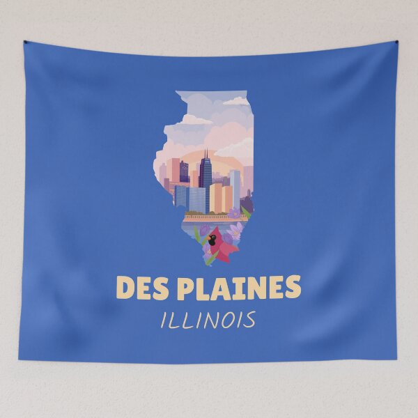 Item preview, Des Plaines Illinois Map designed and sold by Taumaturgo.
