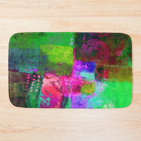Item preview, Green Block Colorful Abstract Painting designed and sold by NancyMerkle.
