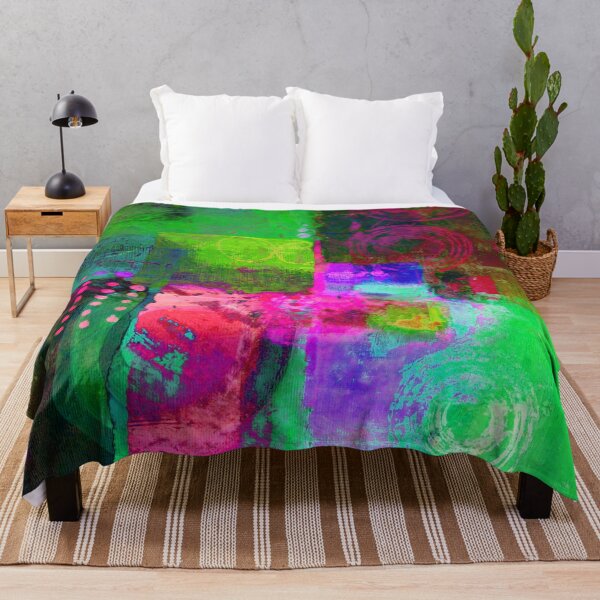 Item preview, Green Block Colorful Abstract Painting designed and sold by NancyMerkle.