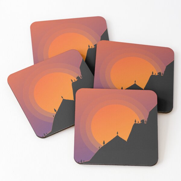 Item preview, Minimalistic mountain and sun designed and sold by Glstudio.