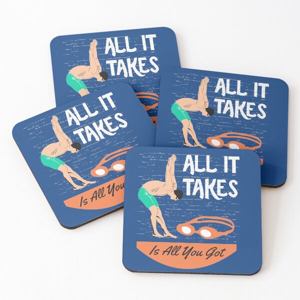 Item preview,  Motivational Swimmer Quote :ALL It Takes is All You Got  designed and sold by remonss.