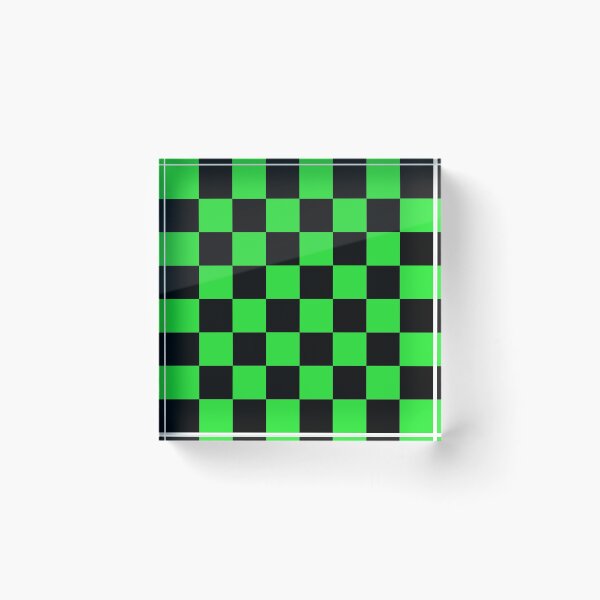 Item preview, Pattern Chessboard Black And Green designed and sold by Patternsthetic.