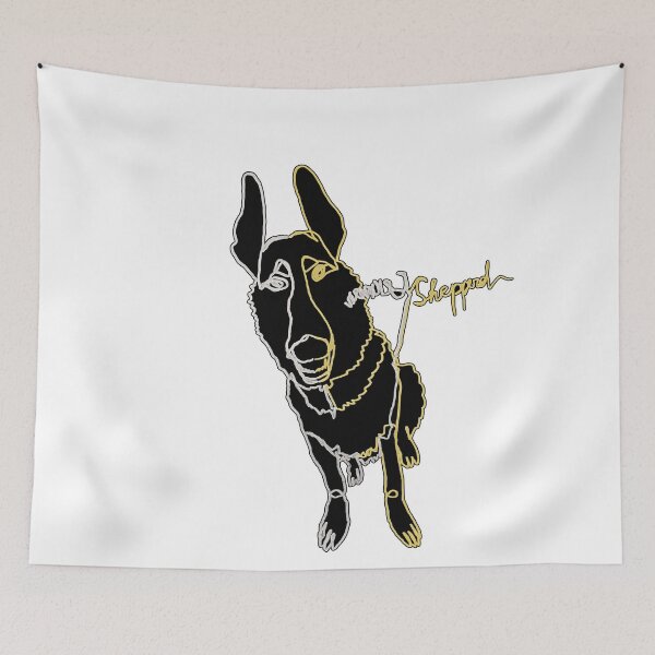 Item preview, German Shepherd ambidextrous line drawing  designed and sold by orangerinka.