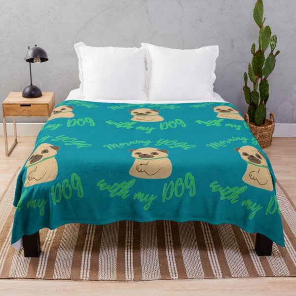 Item preview, Morning Yoga with my Pug Dog designed and sold by lotusbud.