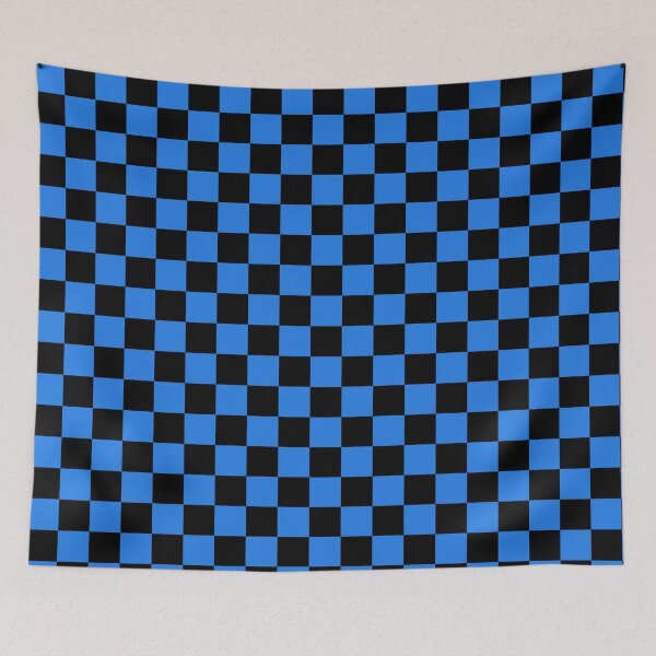 Item preview, Pattern Chessboard Black And Dark Blue designed and sold by Patternsthetic.