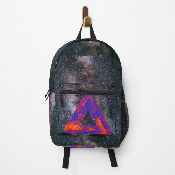 Item preview, Abstract penrose triangle with bright color galaxy and stars designed and sold by illlustreation.