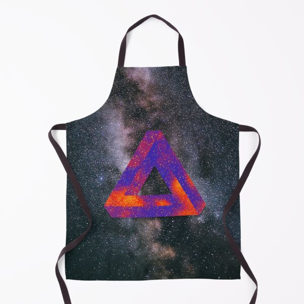 Item preview, Abstract penrose triangle with bright color galaxy and stars designed and sold by illlustreation.