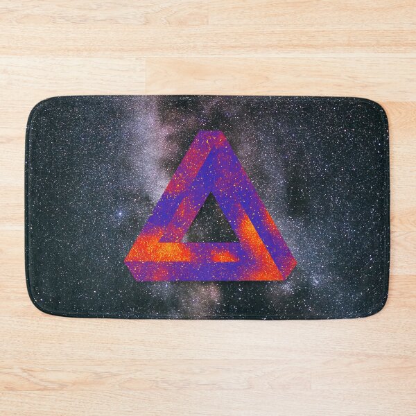Item preview, Abstract penrose triangle with bright color galaxy and stars designed and sold by illlustreation.