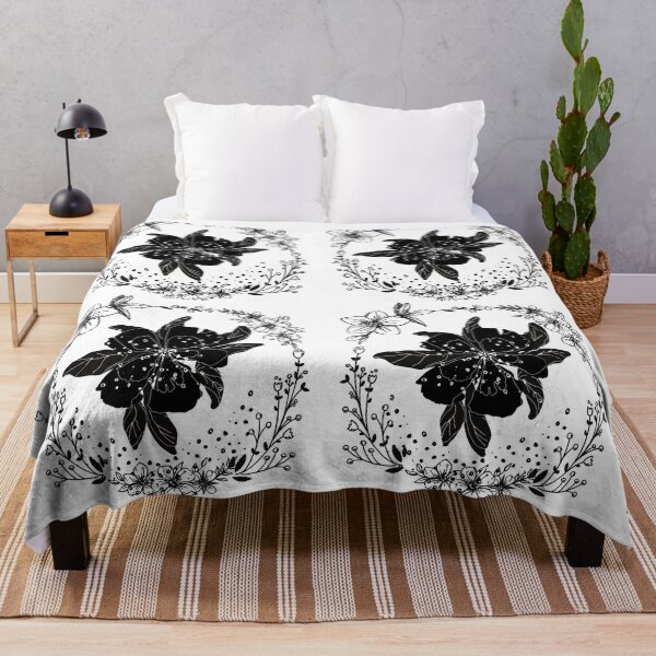 Item preview, Black and White Plant Flower Artwork designed and sold by ZynchLord.