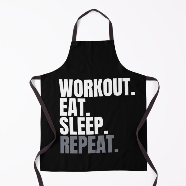 Item preview, Workout. Eat. Sleep. Repeat. Text only design. designed and sold by JellyBeenzz.