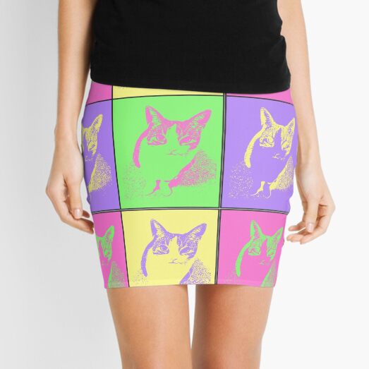 Neon Kitty Mini Skirt