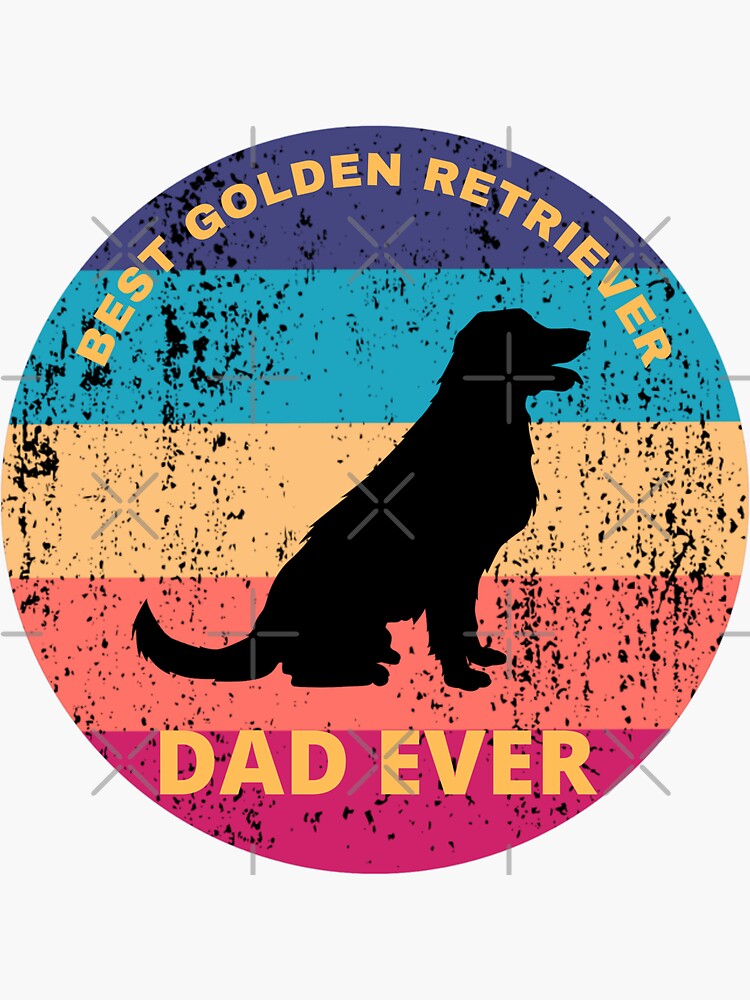 "Best Golden Retriever Dad Ever" Sticker for Sale by Yayatachdiyat71