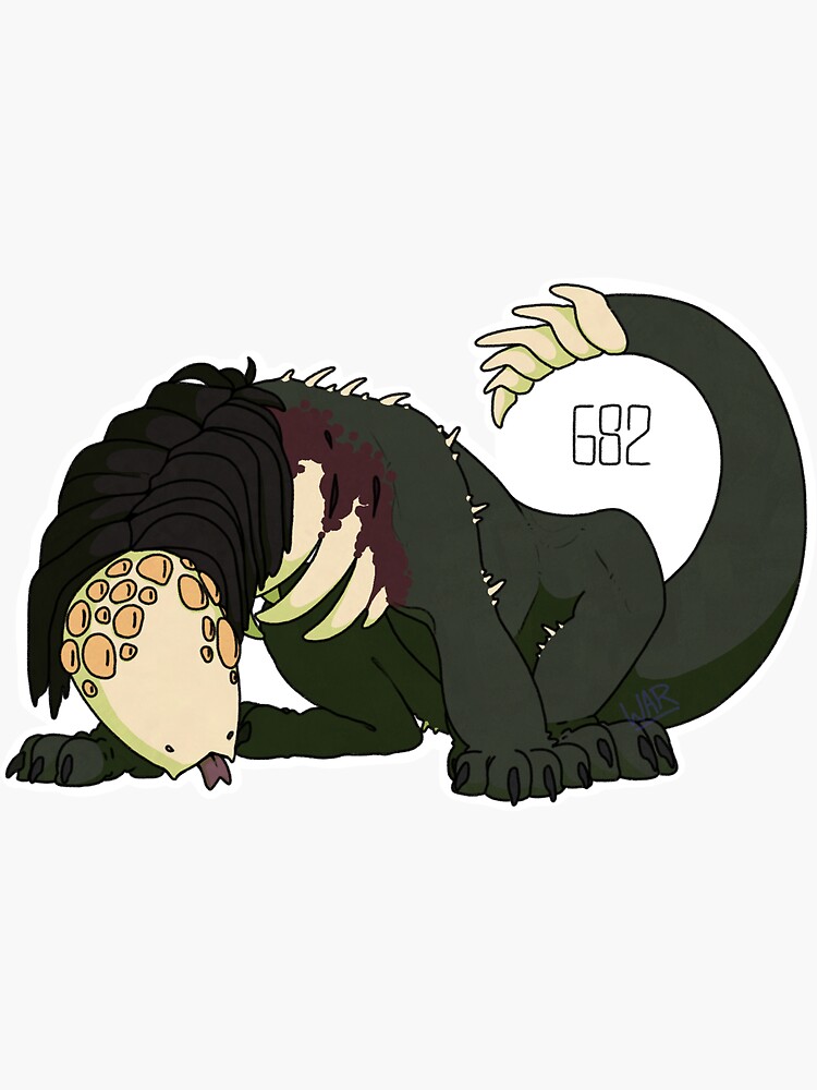 SCP-682 'Scarily Cute Pests' Sticker for Sale by WarFang-Arts