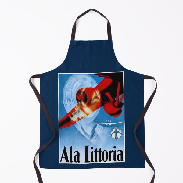 Item preview, ITALIAN : Vintage 1930 Ala Littoria Airlines Advertising Print designed and sold by posterbobs.