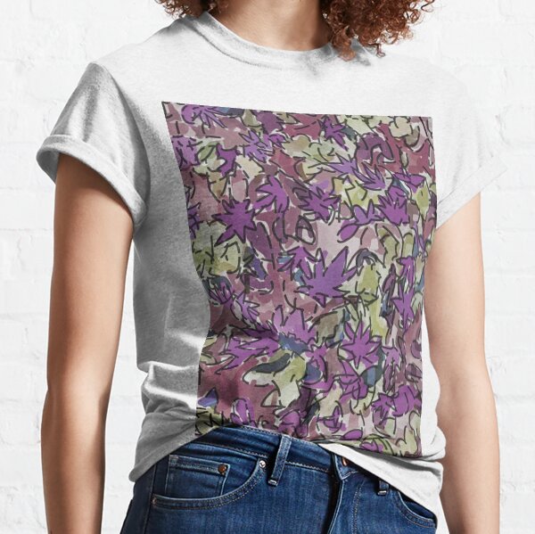 Fall Leaves No 06 Purple Classic T-Shirt