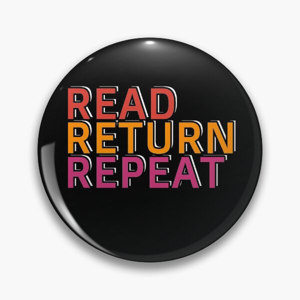 Item preview, Read Return Repeat Retro Reading Library Books Book Month designed and sold by sillyquestions.