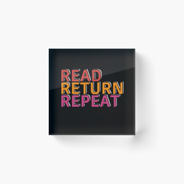 Item preview, Read Return Repeat Retro Reading Library Books Book Month designed and sold by sillyquestions.