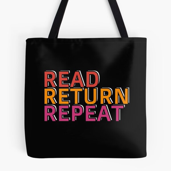 Item preview, Read Return Repeat Retro Reading Library Books Book Month designed and sold by sillyquestions.