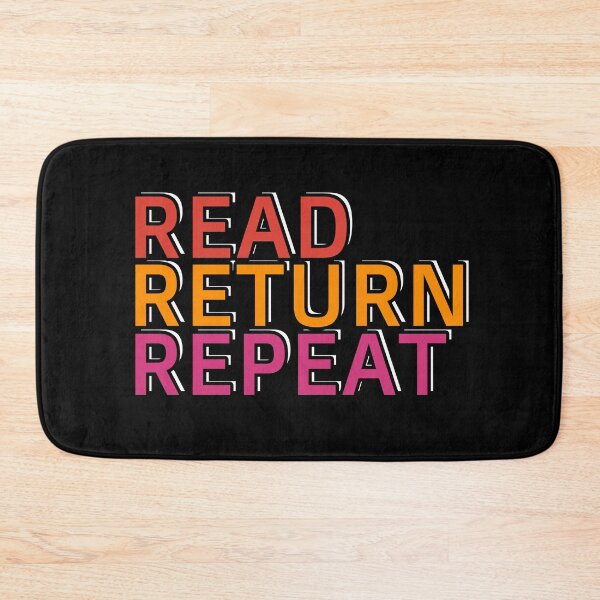Item preview, Read Return Repeat Retro Reading Library Books Book Month designed and sold by sillyquestions.