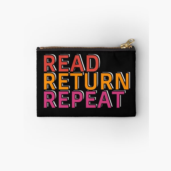 Item preview, Read Return Repeat Retro Reading Library Books Book Month designed and sold by sillyquestions.