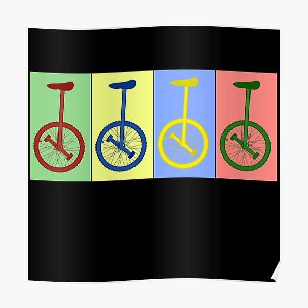 Unicycle Love Classic Poster