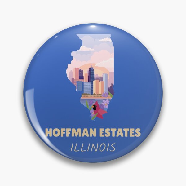 Item preview, Hoffman Estates Illinois Map designed and sold by Taumaturgo.