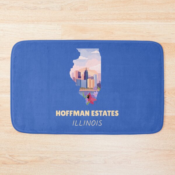 Item preview, Hoffman Estates Illinois Map designed and sold by Taumaturgo.