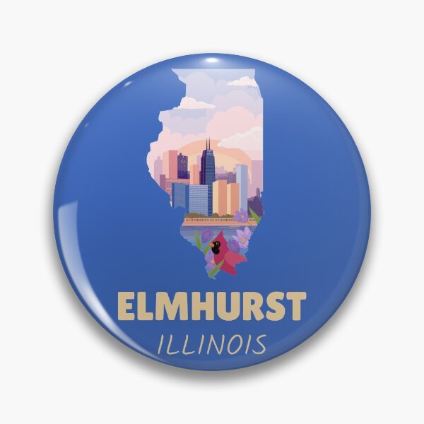 Item preview, Elmhurst Illinois Map designed and sold by Taumaturgo.