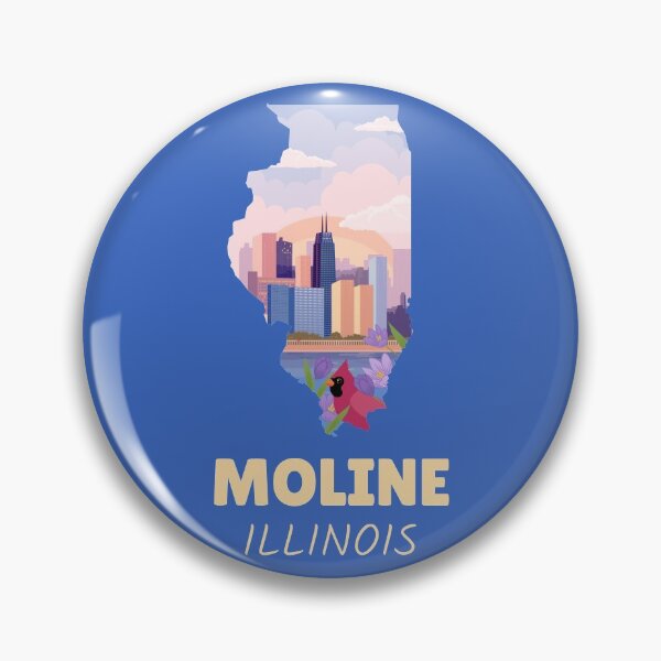 Item preview, Moline Illinois Map designed and sold by Taumaturgo.