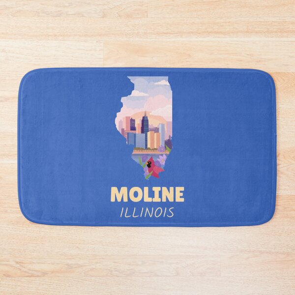 Item preview, Moline Illinois Map designed and sold by Taumaturgo.