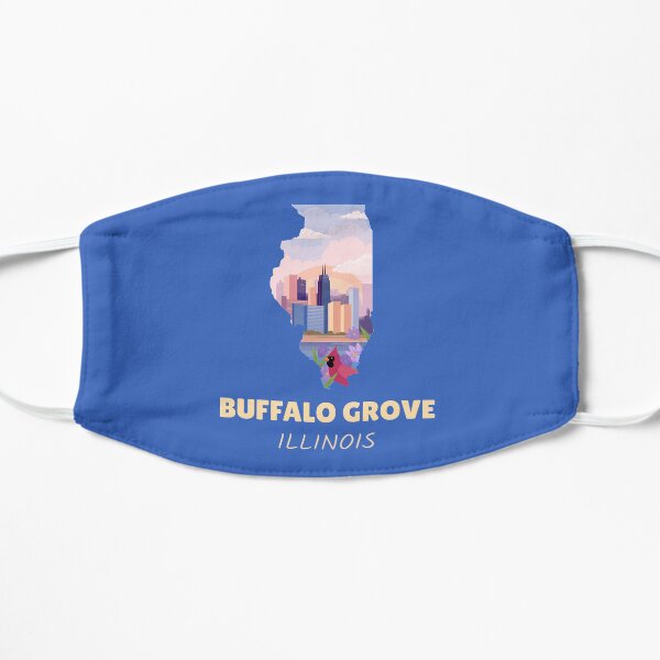 Buffalo Grove Illinois Map Flat Mask