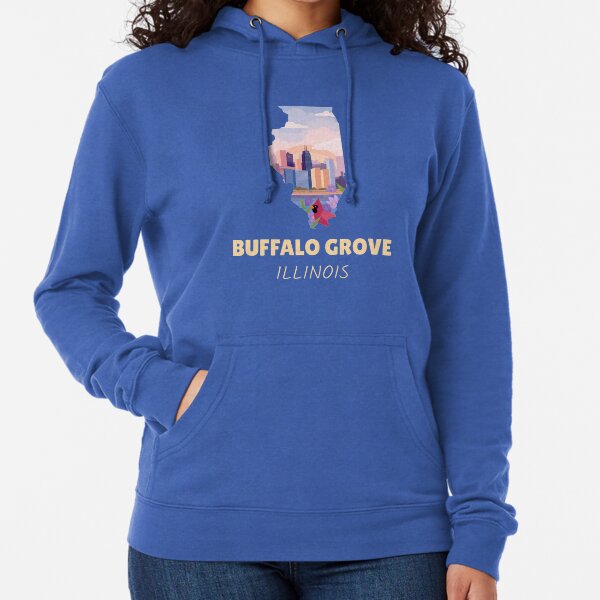 Buffalo Grove Illinois Map Lightweight Hoodie