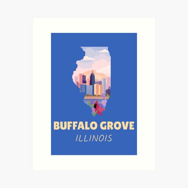 Item preview, Buffalo Grove Illinois Map designed and sold by Taumaturgo.