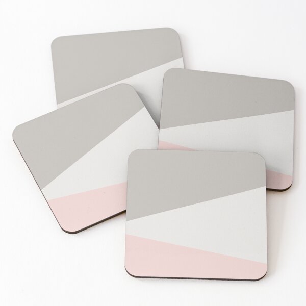 Item preview, Minimal Blush and Gray Geometric Stripe No. 15 designed and sold by littledesignco.