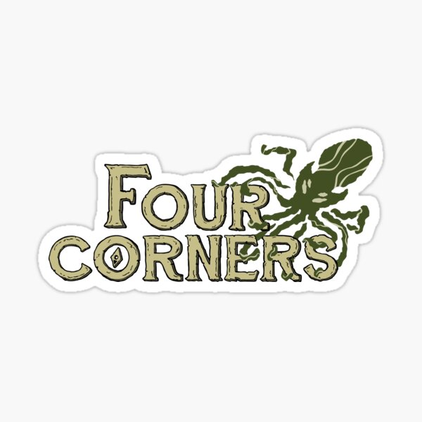 Four Corners colour logo - for light backgrounds Sticker