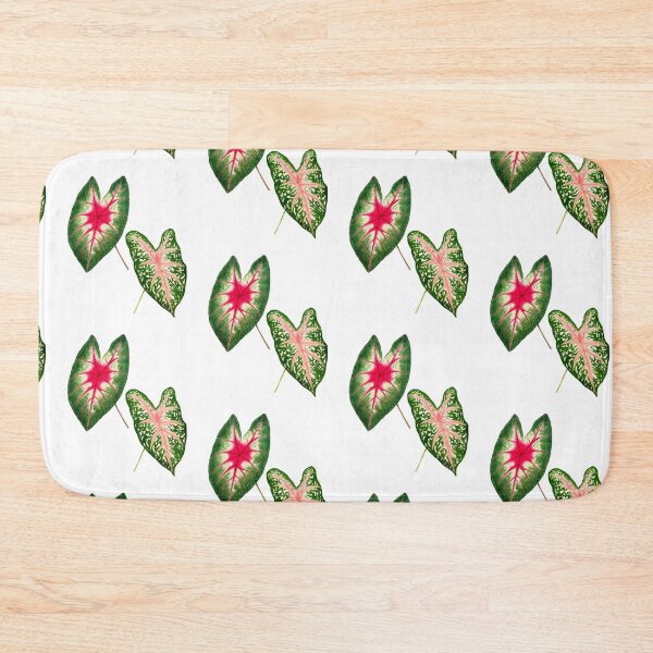 Item preview, Watercolor Big Caladium Rosebud Leaf Hand Drawn Plant Leaves Illustration designed and sold by No AI Classic Vintage Art.