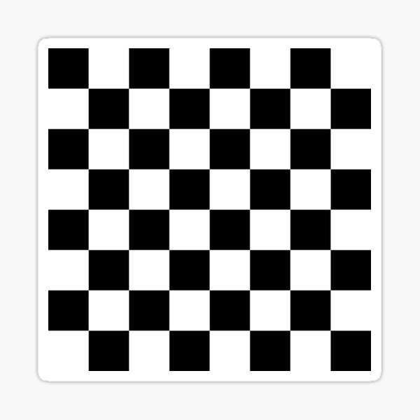 Pattern Chessboard Black And White Sticker