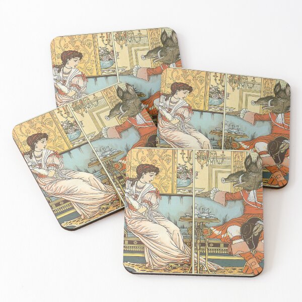 Item preview, Beauty and the Beast by Walter Crane - Vintage Art designed and sold by RickE.