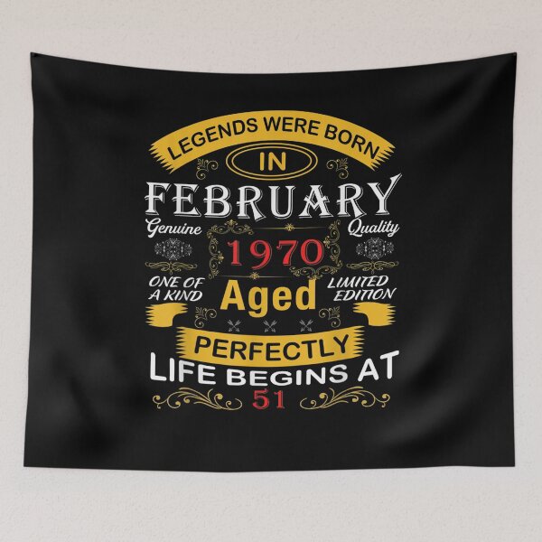 Item preview, Legends Were Born In February 1970 51st Birthday Gift  designed and sold by charissamo77.