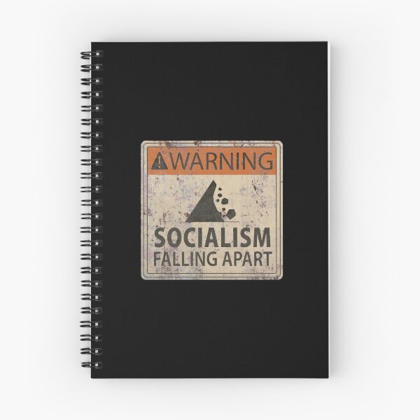 Item preview, Socialism Falling Apart Warning Sign designed and sold by JuventudRevende.
